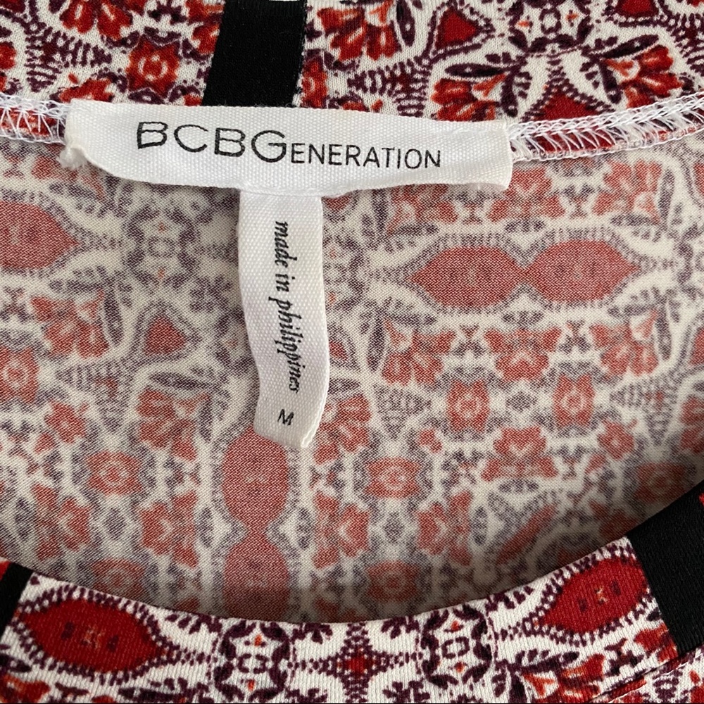 Bcbgeneration Patchwork Print Jersey Dress Size M - image 4